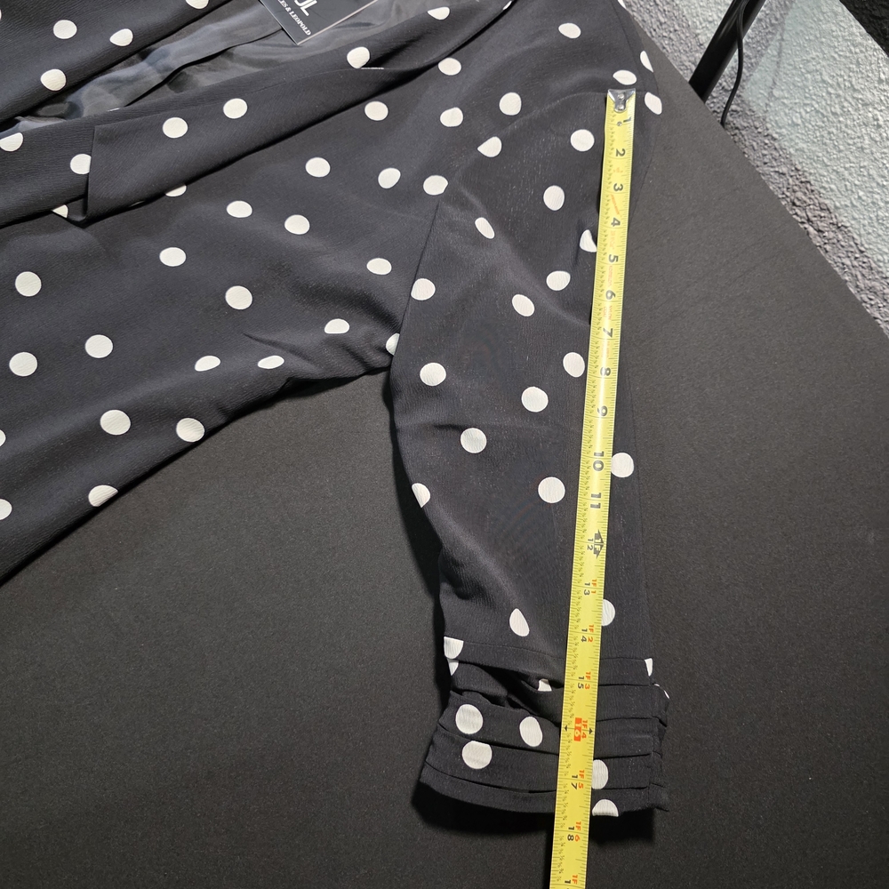 NWT, Jules & Leopold Elegant Black Blazer Polka‎ Dot, Size Large - Picture 9 of 10